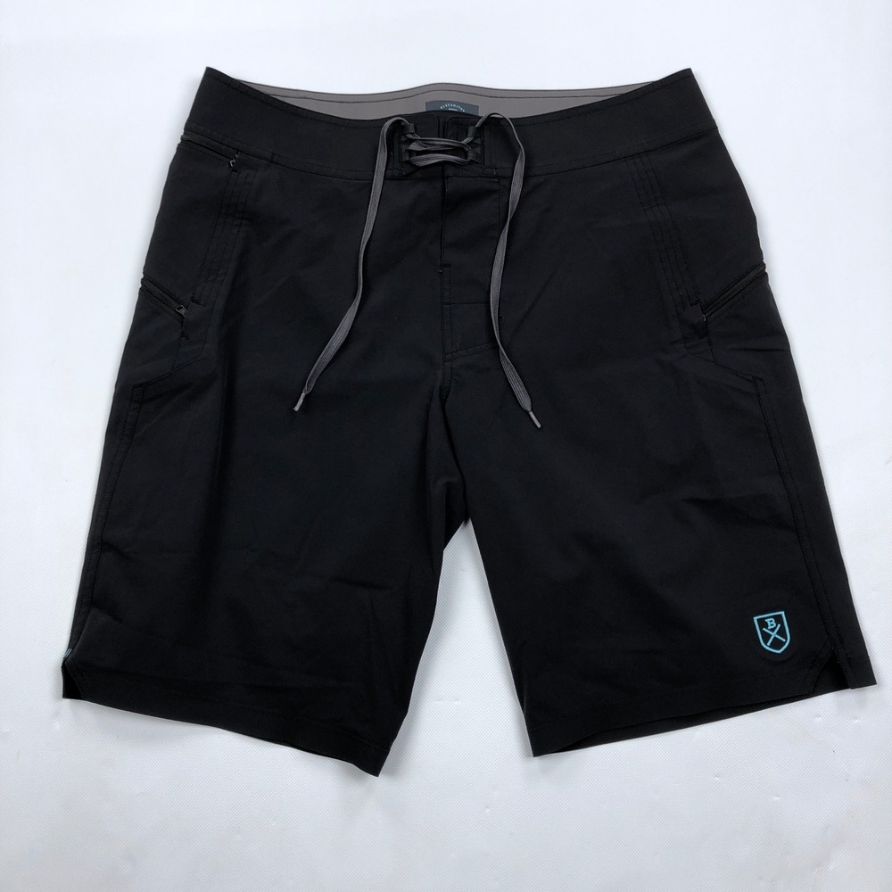 Bluesmiths The Spartan Board Shorts Mens 33 Black Schoeller NanoSphere Technical